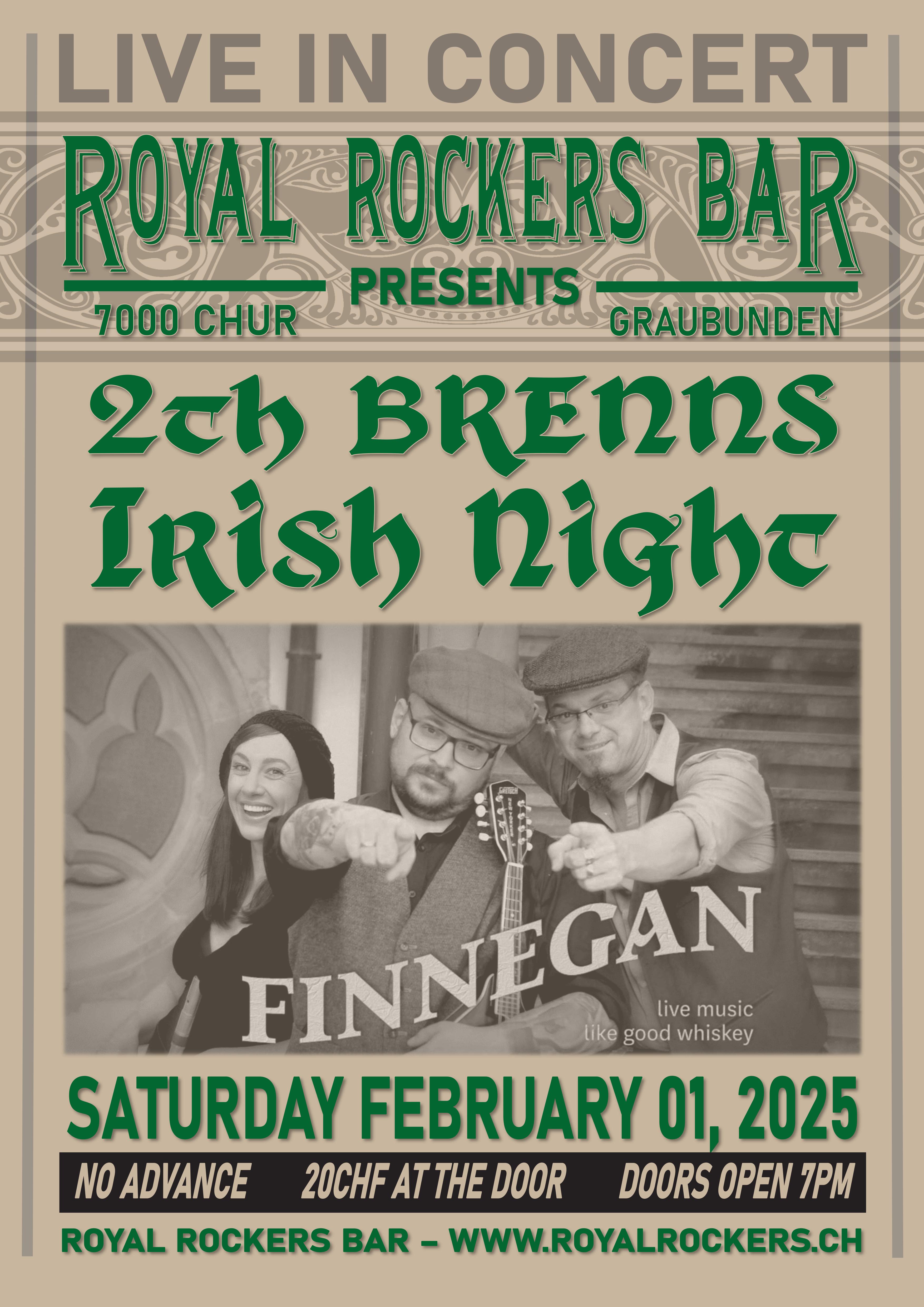The Finnegan - 01.02.2025 - Royal Rockers Bar Chur